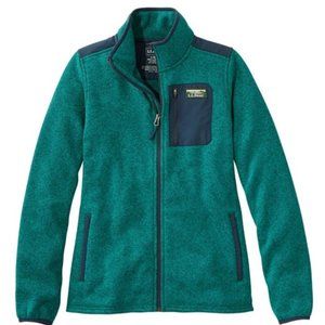 L.L.Bean Sweater Fleece Full-Zip Overlay Jacket